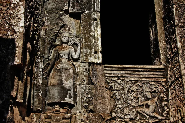 Cambodia Angkor Apsara Female Spirit Clouds Waters Hindu Buddhist Mythology — 스톡 사진