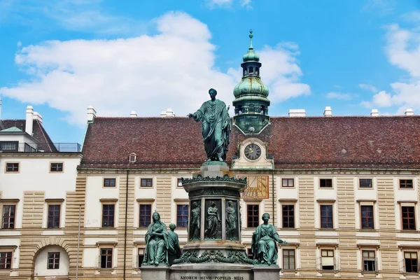 Hofburg Former Imperial Winter Palace Centre Vienna Bronze Statue Francis — Stock Photo, Image