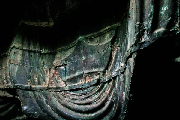 神奈川県鎌倉市 神奈川県 関東地方の高徳院寺にあるあぶた仏の銅像 鎌倉大仏 の内側 — ストック写真