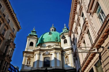 St. Peter Katolik Kilisesi (Katholische Kirche St. Peter veya Peterskirche), Peterplatz'da bir Barok Roma Katolik kilisesi, Viyana (Wien), Avusturya (Osterreich)