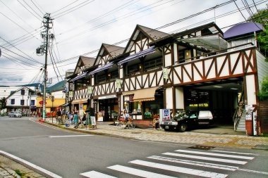 Karuizawa (Karuizawa-machi), Kitasaku District, Nagano Prefecture, Japonya - 9 Eylül 2009 - Karuizawa Ginza, Karuizawa bir alışveriş sokak bölgesi