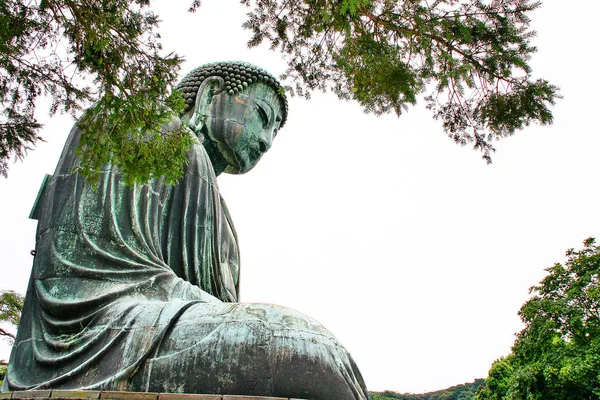 Kamakura Daibutsu Nagy Buddha Bronz Szobra Amida Buddha Kotoku Templomban — Stock Fotó