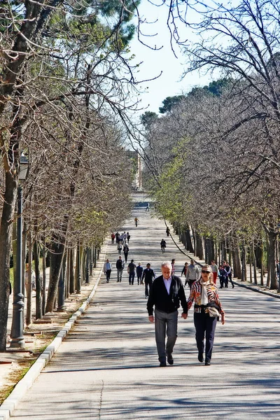 Madrid Spanien März 2017 Paseo Cuba Des Buen Retiro Parks — Stockfoto