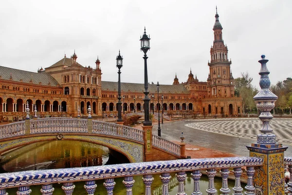 Plaza Espaa Praça Espanha Uma Praça Parque Mara Luisa Parque — Fotografia de Stock