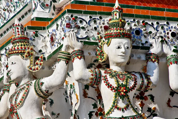 Thai Legend Monkey Bearer Statues Prang Wat Arun Ratchawararam Ratchawaramahawihan — Fotografia de Stock