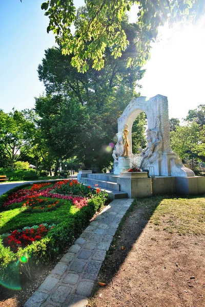 Monumento Valsa Rei Johann Strauss Johann Strauss Compositor Austríaco Música — Fotografia de Stock