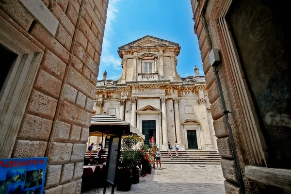 Dubrovnik Neretva County Dalmatia Region Croatia June 2017 Cathedral Assumption — Stock Photo, Image
