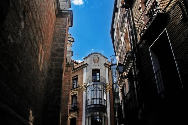 Edifício Com Brasão Armas Cidade Toledo Castela Mancha Espanha — Fotografia de Stock