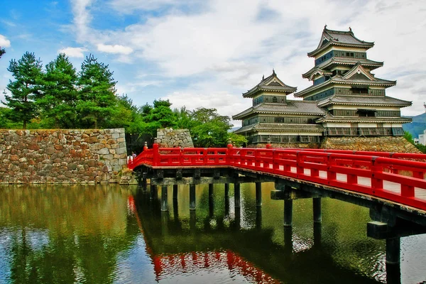 Hrad Matsumoto Matsumoto Nebo Známý Jako Vrána Hrad Karasu Jeden — Stock fotografie