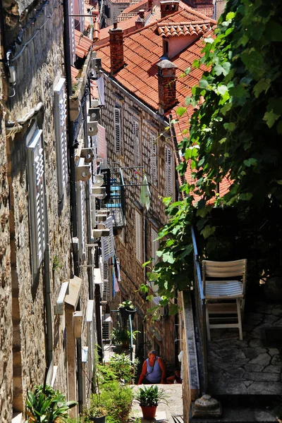 Dubrovnik Neretva County Região Dalmácia Croácia Junho 2017 Cena Rua — Fotografia de Stock