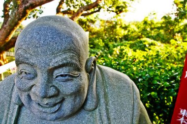 Mount Ima Taishi (Budist Aziz) Tapınağı veya İmama Daishi tapınağı (İmama Hachimangu), Nobeoka (Nobeoka-shi), Miyazaki İli, Kyushu Bölgesi, Japonya