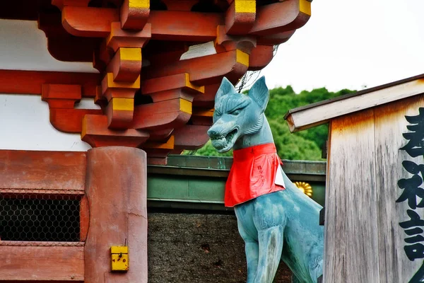 Kyoto Prefecture Kansai Region Japan September 2009 Fox Sculpture Kitsune — 图库照片
