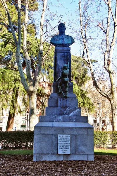 Monumento Capitn Melgar Monument Captain Melgar Lepanto Gardens Plaza Oriente — Stock Photo, Image
