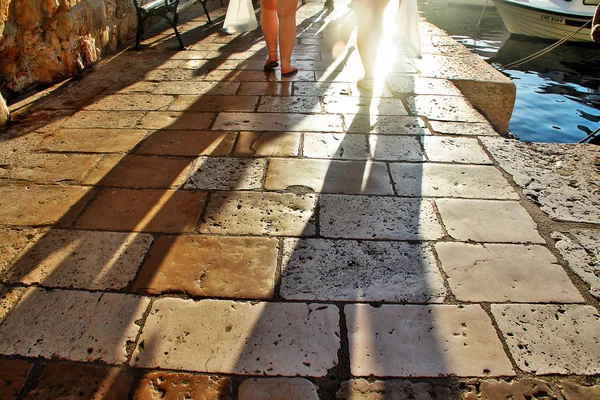 Breakwater Porporela, is said to be a place of lovers as couples usually take romantic walks along, at old port Dubrovnik, Croatia