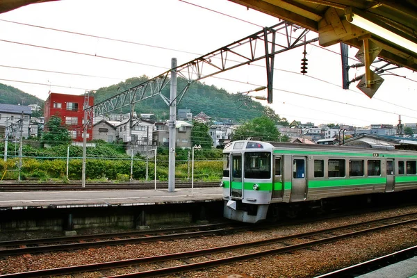 Поезд Железной Дороге Станции Отару Отару Отару Префектура Ширибеши Хоккайдо — стоковое фото