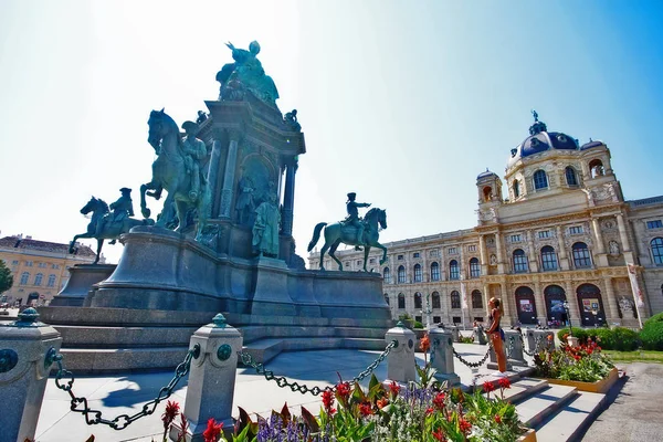 Wiedeń Wien Austria Osterreich Czerwca 2017 Pomnik Cesarzowej Marii Theresia — Zdjęcie stockowe
