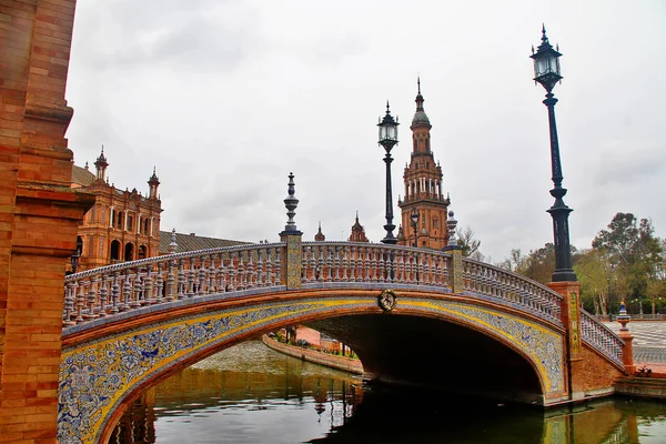 Plaza Espaa Place Espagne Une Place Dans Parc Mara Luisa — Photo