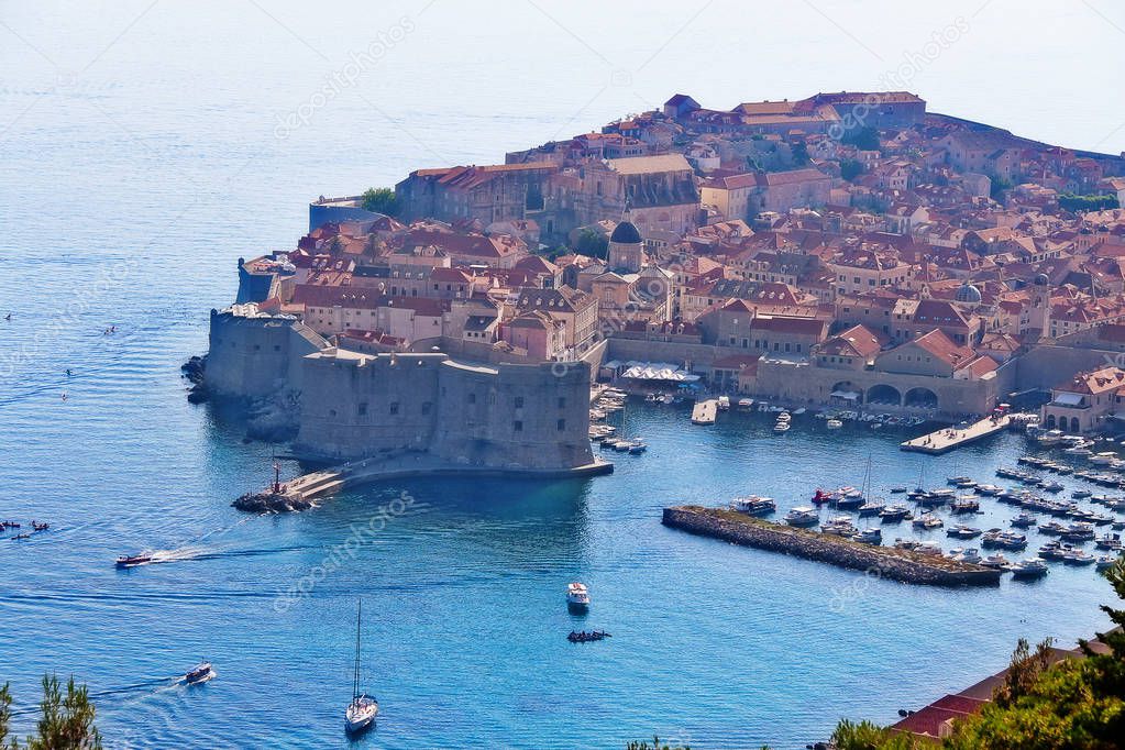 Old town of Dubrovnik and Adriatic Sea, UNESCO World Heritage Site, Dubrovnik-Neretva County, Dalmatia region, Croatia