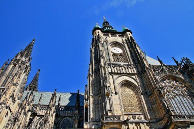 Prag Şatosu 'ndaki (Prazsky Hrad) St. Vitus, Wenceslas ve Vojtech Katedrali, Hradcany, Bohemya, Prag (Praha), Çek Cumhuriyeti (Ceska Republika)