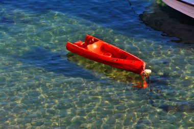 Kayak, Dubrovnik-Neretva County limanında, Dalmaçya bölgesi, Hırvatistan