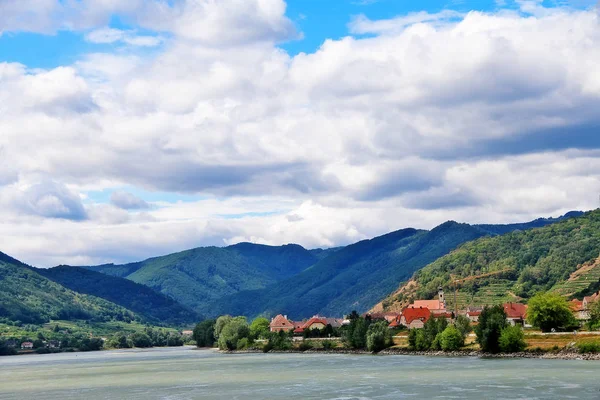 Vale Wachau Vale Austríaco Com Uma Paisagem Pitoresca Formada Pelo — Fotografia de Stock