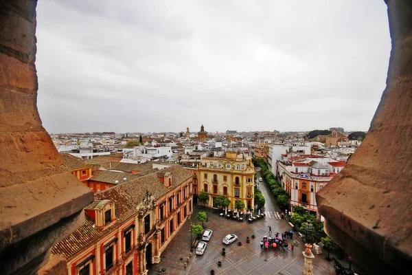 Plaza Virgen Los Reyes Jak Vidět Giralda Giralda Zvonice Seville — Stock fotografie