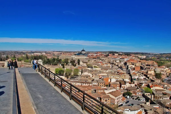 Toledo Şehri Yüksek Teras Manzaralı Toledo Kastilya Mancha Spanya — Stok fotoğraf