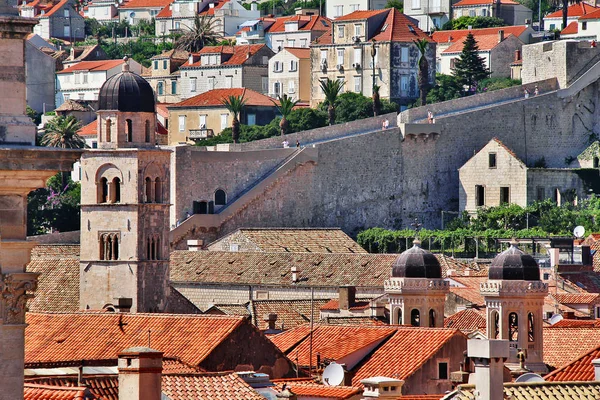 Dubrovnik Eski Kenti Fransisken Kilisesi Manastırı Çan Kulesi Unesco Dünya — Stok fotoğraf
