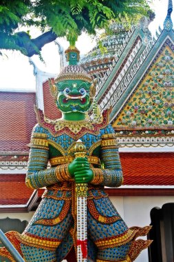 Yak Wat Jang (Tosakan), Tayland Devi Wat Arun Ratchawararam Ratchawaramahawihan (Şafak Tapınağı) muhafızları Bangkok, Tayland.