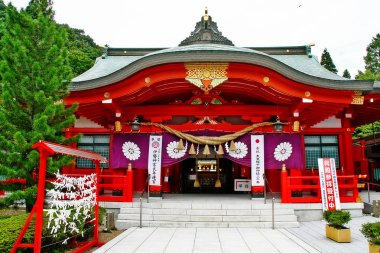 Gokoku türbesi, Aoba Dağı'ndaki Sendai kalesinin (veya Aoba kalesinin) yakınında, Sendai, Miyagi Bölgesi, Tohoku bölgesi, Japonya