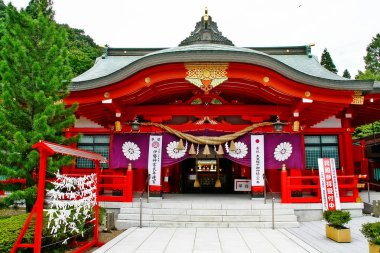 Gokoku shrine nearby the Sendai castle (or Aoba castle) on Mount Aoba, Sendai, Miyagi Prefecture, Tohoku region, Japan clipart