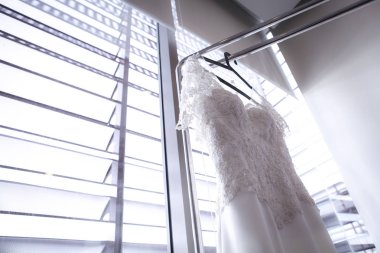 Bangkok, Tayland - 25 Mayıs 2013 - Gelin elbisesi yeni gelin töreni için hazırlandı