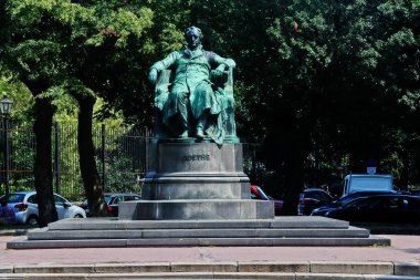 Viyana (Wien), Avusturya (Osterreich) - 28 Haziran 2017 - Johann Wolfgang von Goethe Heykeli (1749-1832), Alman yazar ve polymath, Hofburg yakınlarındaki Ring'de bulunan