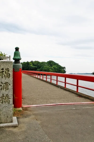 Matsushima Prefeitura Miyagi Região Tohoku Japão Setembro 2009 Ponte Vermelha — Fotografia de Stock