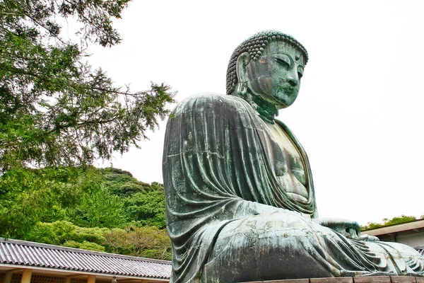 Kamakura Daibutsu Nagy Buddha Bronz Szobra Amida Buddha Kotoku Templomban — Stock Fotó