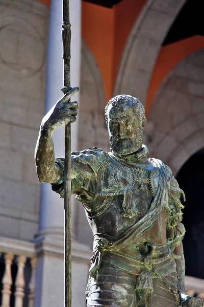 Statua Dell Imperatore Carlos Emperador Carlos Furor Nel Patio Alcazar — Foto Stock