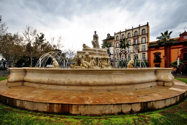 Fountain Hispalis Nereid Sea Nymphs Fuente Hispalis Puerta Jerez Seville — Stockfoto