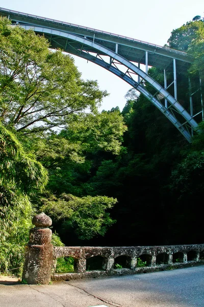 Gorge Takachiho Gouffre Étroit Coupé Travers Roche Par Rivière Gokase — Photo