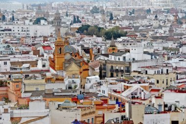 Sevilla şehri Giralda (La Giralda), Sevilla Katedrali, Seville, Endülüs, İspanya 'nın çan kulesi