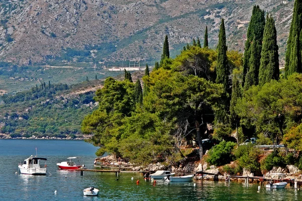 Costa Mar Adriático Cavtat Condado Dubrovnik Neretva Croácia — Fotografia de Stock