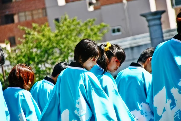 福岡県福岡市 九州地方 2009年9月20日 福光アジア祭 天神のきらめき通りで踊祭 — ストック写真