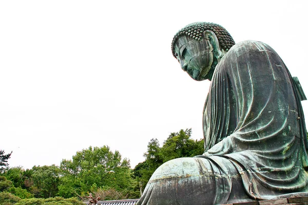 Kamakura Daibutsu Nagy Buddha Bronz Szobra Amida Buddha Kotoku Templomban — Stock Fotó