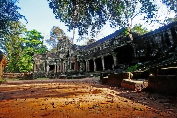 Prohm Prasat Prohm Templo Estilo Bayón Famoso Como Antiguo Templo — Foto de Stock