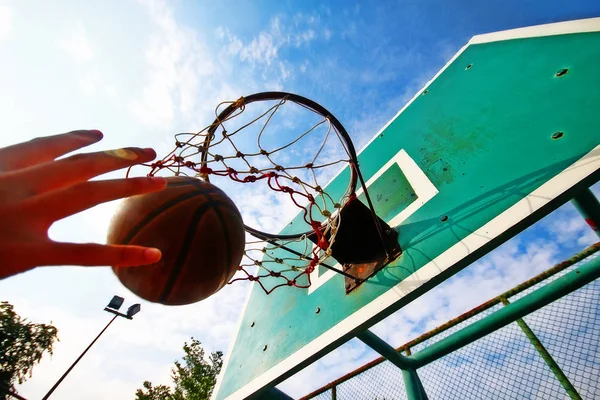 Basketball Thrown Hoop Scoring Game — Stok fotoğraf