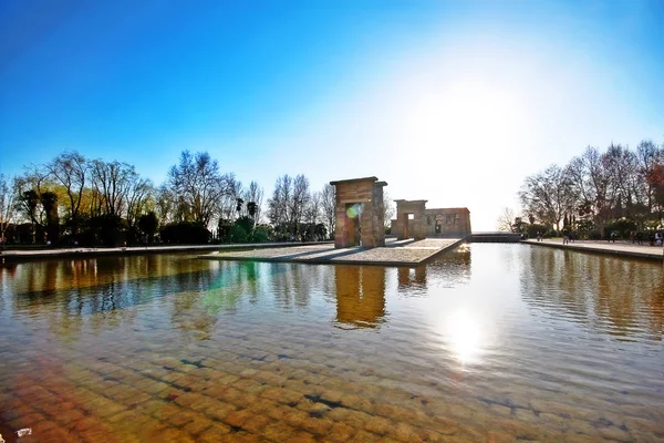 Tempio Debod Templo Debod Antico Tempio Egizio Che Smantellato Ricostruito — Foto Stock