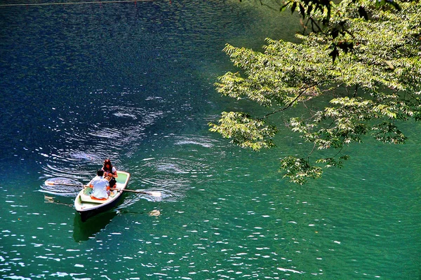 Takachiho Nishiusuki Miyazaki Kyushu Japán Szeptember 2009 Hajós Városnézés Turisták — Stock Fotó