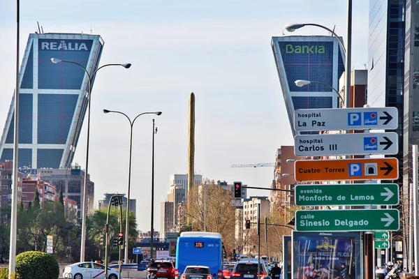 Madrid Spanien März 2017 Türme Des Gate Europe Puerta Europa — Stockfoto