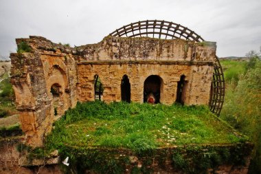 Molino de la Albolafia, ayrıca La Albolafia çarkı olarak da bilinir, Guadalquivir nehrinin sağ kıyısında, Roma köprüsü yakınında, Crdoba (Cordova), Endülüs, Güney İspanya