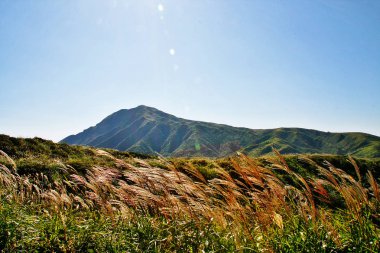 Mount Aso (Aso-san), Japonya'nın en büyük aktif yanardağı Aso Kuju Milli Parkı, Aso (Aso-shi), Kyushu Bölgesi, Kumamoto Prefecture, Japonya'da bulunmaktadır