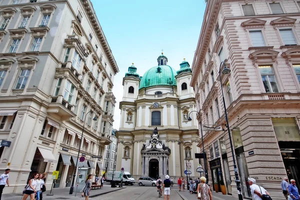 Viena Wien Austria Osterreich Junio 2017 Iglesia Católica San Pedro —  Fotos de Stock